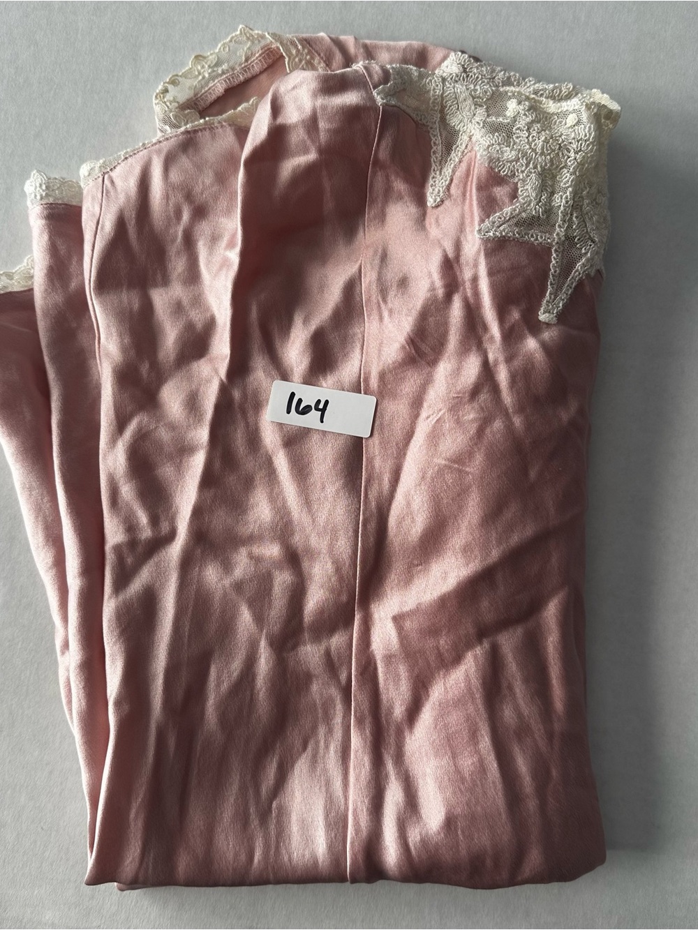 Vintage Victoria’s Secret Gold Label 100% Silk Slip Dress Pink Lace S - Picture 7 of 7